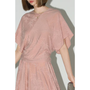 COCOBELLA | Bamboo Leaf Embroidery National Style Batwing Knitwear