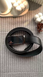 Yarrison  Rob Black Ikat pinggang/Sabuk pria kulit Stainless Men Belt