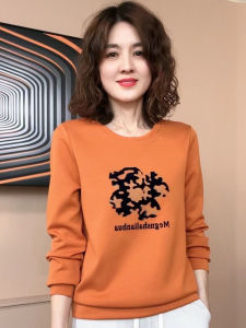 เสื้อสเวตเตอร์คอกลมแขนยาวบางสำหรับผู้หญิง ฤดูใบไม้ผลิและฤดูใบไม้ร่วง เสื้อชั้นในฤดูใบไม้ร่วงใหม่ 2025 เสื้อตัวบน