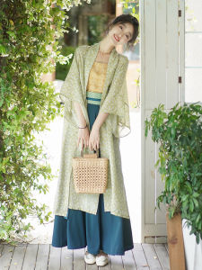 Original Hanfu Costume QingShanWoodLanguage Song Dynasty Style Green Long Dry Temple Strap Eight Break Skirt Daily Chinese Ethnic