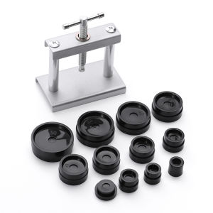 Professional Back Cover Presser Set 12pcs/18pcs Watch Tools Repair Metal Watchmaker Maintenance Tools for Closing Cover Die Kit