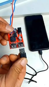 Mạch sạc điện thoại từ acquy 12V 24V. Mạch hạ áp 5V 3A 2 USB chế sạc điện thoại từ ắc quy xe máy ô tô. Buck DC-DC Lm2596 LK247