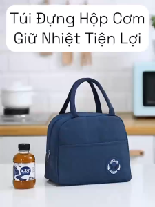 Túi Giữ Nhiệt Đựng Hộp Cơm Văn Phòng Giữ Ấm Thức Ăn Thiết Kế Cách Nhiệt Bên Trong Có Quai Cầm Tiện Lợi