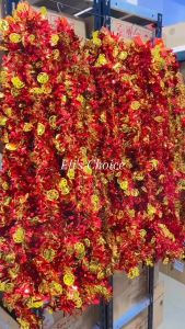 [2 Meter] Slinger Imlek Merah Gold / Slinger Fuk Bunga Knot / Tinsel Garland Imlek / Slinger Sincia