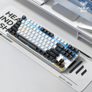AULA | Bàn Phím Cơ Gaming Có Dây Phím Khắc Bên (Side-Printed) Công Tắc Tùy Chỉnh (Xanh/Lam/Đỏ) Thiết Kế Nhỏ Gọn Đa Năng Cho Laptop & Văn Phòng