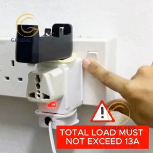 10PCS ME 13A 3 Pin Plug 3 Way Adapter Extension Plug 3 Pin Multi Plug 7387 Travel Adapter Plug Adapter Soket Plug