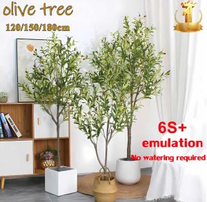 「Ready stock」6FT Simulation Fake Potted Tree Large Artificial Olive Tree Home Office Living Room Floor Decoration
