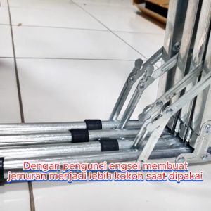 LSJ-3 Jemuran Baju Lipat Stainless Steel Tebal anti karat / Jemuran Pakaian Basah Gantungan portable