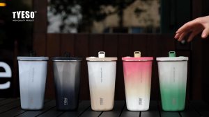 TYESO Vacuum Insulated Tumbler 600ml/20oz Keep Cold And Hot With Straw/Handle 36#GJ