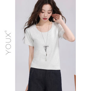 YOUXIANG | Áo Thun Tay Ngắn Cơ Bản Đơn Giản