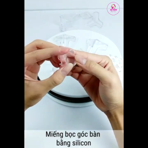 Set 4 Miếng Bịt Góc Bàn Bọc Cạnh Bàn Silicon Tránh Va Đập An Toàn Cho Bé Và Người Già