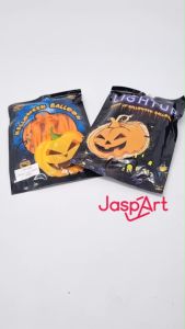 BALON LED HALLOWEEN PUMPKIN BALOON BISA NYALA ISI 5 PCS DEKORASI HALLOWEEN LED