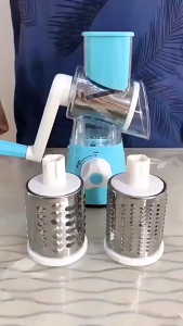 Penggiling Sayur Vegetable Cutter Slicer Tabletop Drum Grater dengan 2 Mata Penggiling dan 2 Mata Penggiling Hijau