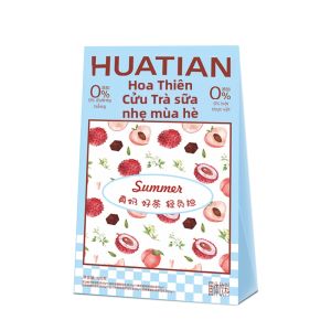 HUATIANCUI | Bột Trà Sữa Jasmine Snowbud Nhẹ 6 Hương Vị 6 Cốc