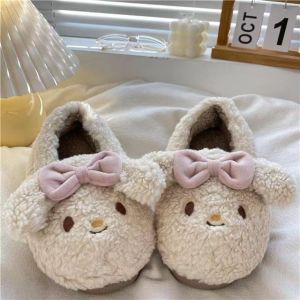 Dép Bông Mùa Đông Cho Nữ Dép Bông Dễ Thương Ấm Áp Chống Trượt Cho Trẻ Em Đi Trong Nhà