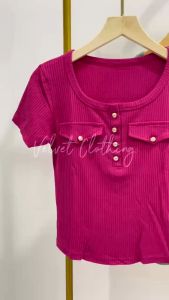 Blouse Pocket Knit Wanita: Desain Fashionable & Bahan Nyaman