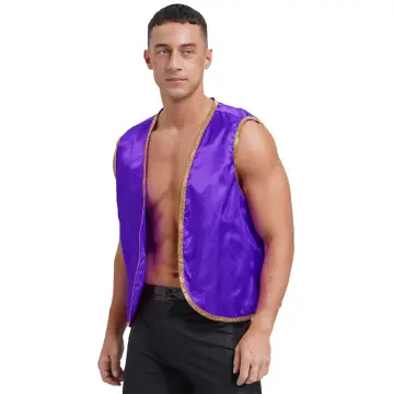 Kids Boys Girls Medieval Cosplay Steampunk Tailcoat Sleeveless Golden Laces Deco