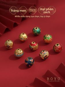 BOYU | DIY Golden Drip Glaze Handmade Charm Beads Spacers Materials