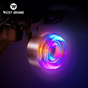 WEST BIKING Đèn Xe Đạp Thông Minh Phanh Cảm Ứng Đèn Hậu Đầy Màu Sắc Đi Xe Đạp đèn hậu Không Thấm Nước Ánh sáng an toàn Đêm Có Thể Sạc Lại bề mặt cong đèn sau