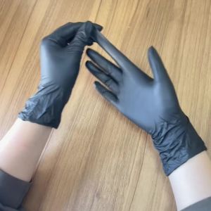 50/20PCS Disposable Black Nitrile Gloves Latex Free Waterproof Durable Suitable for Kitchen Food Processing Beauty SalonFamily