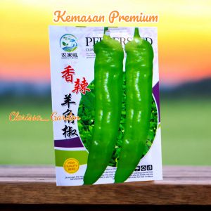(KEMASAN PREMIUM) BIJI/BENIH TANAMAN CABE TANDUK HIJAU BESAR (isi -+500 butir)