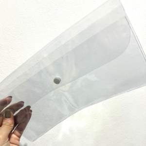 Transparent Bills Ticket Pouch Organizer with 2 comparments (Plastic No.10)