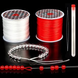 45M Nylon Elastic Clear Beading Thread Stretch Polyester String Cord for Jewelry Making DIY Necklace Bracelets Cords Line Accessories Supplies