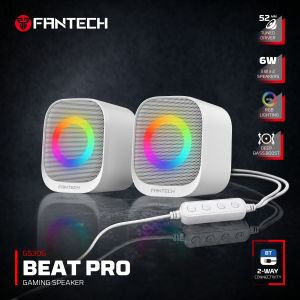 Fantech | FANTECH BEAT PRO GS306 Wireless Gaming Speakers BT5.4 and Wired 3.5mm Audio USB RGB Button Control Speakers for PC