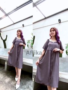 Daster Cantik Elegan Viral Fuji Dress New Daster Remaja Kekinian Crinkle Airflow
