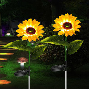 JeeYee LED Solar Light  Garden Lights Solar  Artificial Hydrangea Simulation Flower Sunflower Flowers Lights Outdoor Waterproof for Home Garden Courtyard Decoration Lawn Lamp 太阳能草坪灯