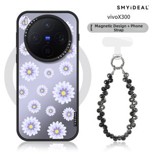 Smyideal | Magnetic Mirror Flower Purple Case