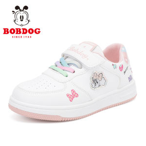 Bobdog Kids Low-Top Sport Shoes Spring Autumn Style Synthetic Leather Casual Sneakers for Girls Childrens Footwear