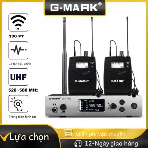 Hệ Thống Tai Nghe Giám Sát Không Dây G-MARK G5.1IEM Kiểu Đeo Trong Tai Dùng Cho Sân Khấu Sử Dụng Tần Số UHF Thân Kim Loại Dải Tần 530Mhz-580MHz Dành Cho Phòng Thu Âm Nhạc.