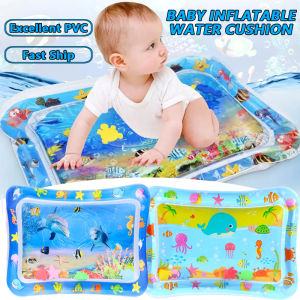 【Ghopeful】Water Mat for Baby Inflatable PVC Marine Animal Water Pad Toy Baby Crawling climbing pad Cushion Infant Toddler Water Play Toys Infants Toddlers Summer Fun Activity Play Toys Outdoor Playmat Toy