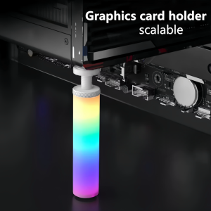 5V 3Pin ARGB Graphics Card Brace GPU Support Bracket Adjustable Telescopic Rotary Screw Aluminum Alloy Graphics Card GPU Holder