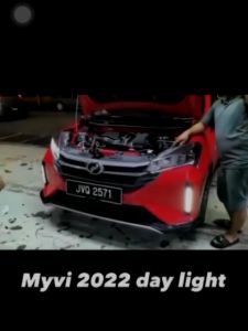 PERODUA MYVI G3 FACELIFT 2022 - 2023 DYNAMIC FRONT DRL DAYLIGHT WITH RUNNING SIGNAL LEFT & RIGHT