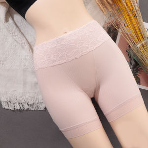 Leggings Underwear 2-in-1 Long Pants Leg Anti-Wear Leg Anti-Wardrobe Malfunction Pants Womens Boxer Thin Lace Edge