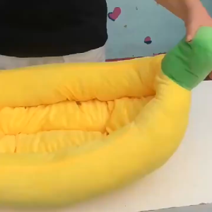 Banana Pet bed  for Dogs and Cats with removable cover washable