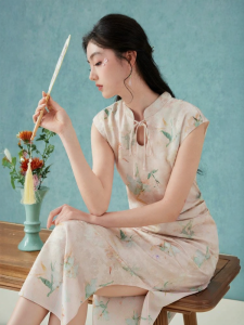 XIANGYING | Chinese Style Slim Fit Women Dress