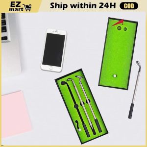 3PCS Mini Golf Pen Set Desktop Golf Gift Set with Golf Ballpoint Pens Unique Gifts for Men Fathers Day Teachers Golf Souvenir
