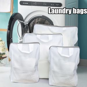 Mesh Laundry Bag Washing Machine Shoes Storage Net Bags Portable Anti-deformation Underwear Care Protect Organizer