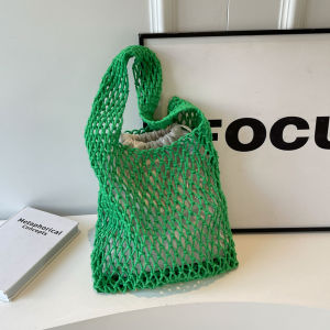 Large Capacity Straw Woven Shoulder Bag for Women Casual Commute Fashionable Hollow out Design Spring Summer New Style Youth