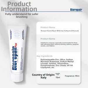 Baidera Toothpaste Fluoride Free Sensitive Enamel Relief Gum Protection Men Women Fresh Breath 75ml Italian Made Oral Care