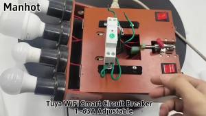 1-63A 1P+N WiFi Smart Circuit Breaker Switch Kwh Metering Timer Relay MCB Voltage Current Protect-Work with Tuya Alexa Google