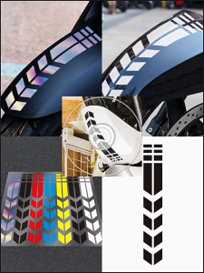 Universal Motorcycle Arrow Stripe Stickers Waterproof Oilproof Reflective Motorbike Tape Decal Moto Accessories