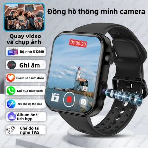 Đồng Hồ Thông Minh Mới 2025 Dành Cho Nam Và Nữ Với Camera - Chụp Ảnh & Quay Video Theo Dõi Sức Khỏe Theo Dõi Thể Dục Chống Nước Hỗ Trợ Gọi Bluetooth Tương Thích Với Android & iOS