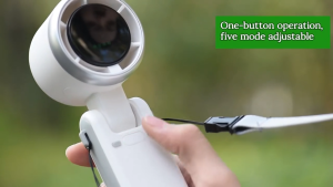 New N607 Portable Handheld Personal Rechargeable Desk Fan LED Digital Display 180° Adjustable 5-Speed