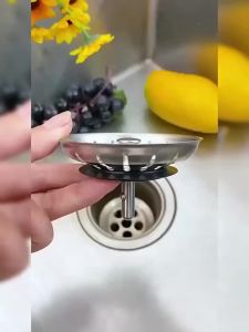 Bộ Lọc Cặn Bẩn Bằng Thép Không Gỉ Cho Bồn Rửa Chén Rổ Lọc Rác Thải Nhà Bếp Nút Chặn Nước Cho Chậu Rửa Mặt Phòng Tắm Phụ Kiện Phần Cứng.