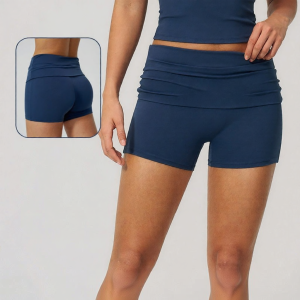 Slimming Foldable Yoga Shorts Summer Wear Low Waist