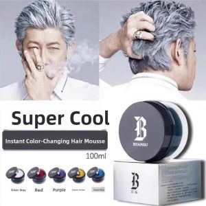 Xuan Gu Grandmother Grey Hair Clay One Time Coloring Paste Mens Styling Hair Wax Colorful Hair Mud Hair Dye Spray